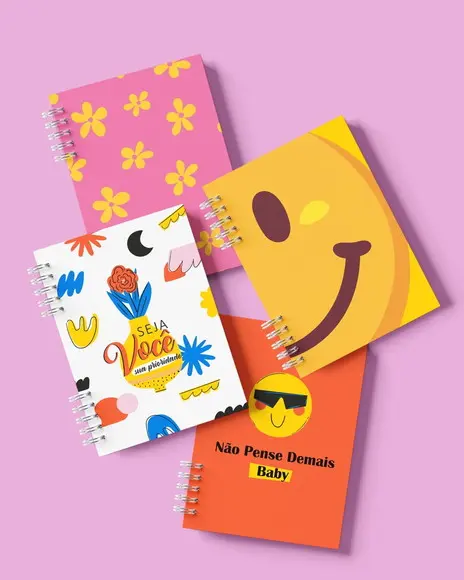 Capas Agenda Caderno Planner + Miolo Pautado Neutro