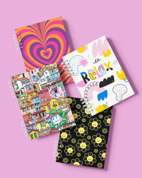 Capas Agenda Caderno Planner + Miolo Pautado Neutro