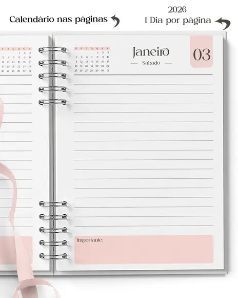 Combo 16 Agendas Femininas Neutras Permanente e 2026