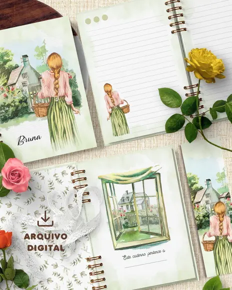 Combo 24 Arquivos 8 Capas 8 Miolos e 8 Marca Paginas