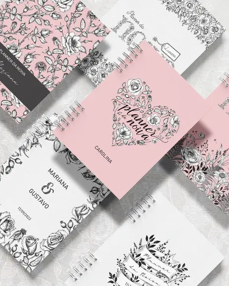 Combo 30 Capas e Miolo Planner da Noiva A5