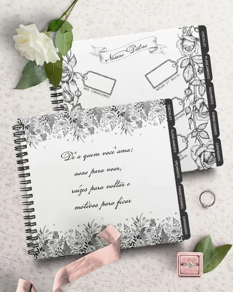 Combo Arquivo 30 Capas e Planner da Noiva 18×18