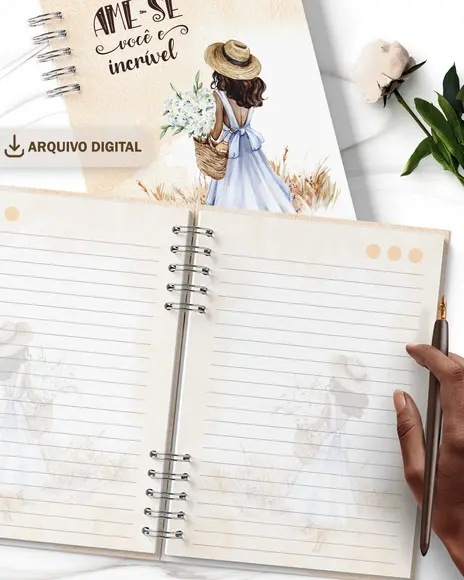 Combo Arquivos 11 Capas + 11 Miolos Decorados Coleção Picnic