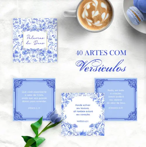 Combo Capas Miolos Decorados Arte Canecas Versículos