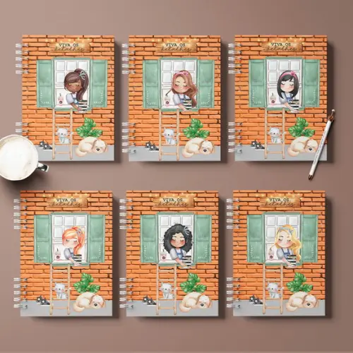 Combo de 18 Capas e 12 Miolos Coleção Meninas