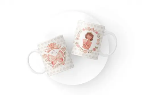 Combo Dia das Mães 14 Arquivos Álbum Caderno Receitas Caneca
