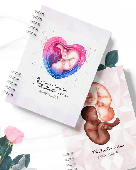 Kit 16 Capas Caderno Obstetra Enfermagem Doula Gestante