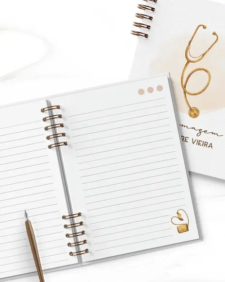 Kit Capas Caderno Agenda Medicina  Enfermagem