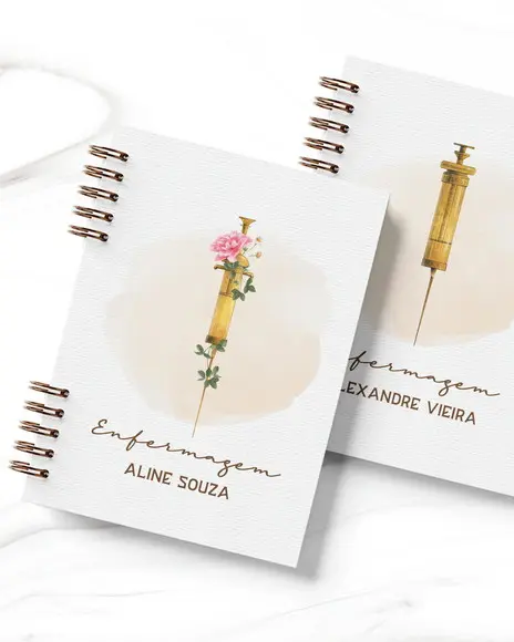 Kit Capas Caderno Agenda Medicina  Enfermagem