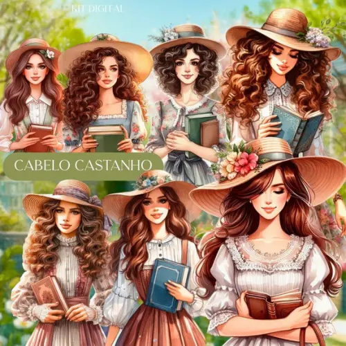 Kit Digital 150 Ilustrações Doce Mulher Versão Livros