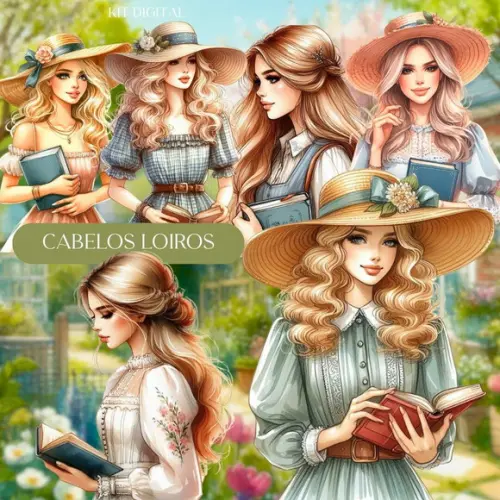 Kit Digital 150 Ilustrações Doce Mulher Versão Livros