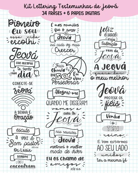 Kit Digital Frases Testemunhas de Jeová - Jw
