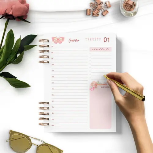 Miolo Agenda Permanente Borboletas (não É Envio Por Correio)