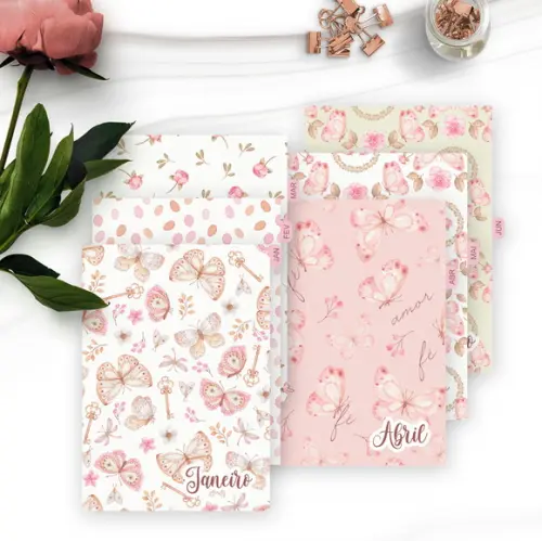 Miolo Agenda Permanente Borboletas (não É Envio Por Correio)