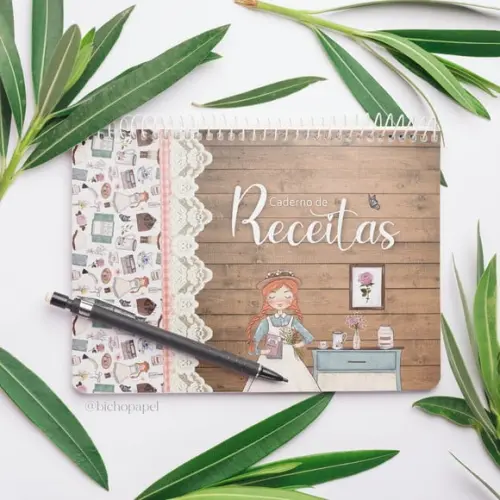 Miolo Caderno de Receitas A5 Anne - (Envio por Link)