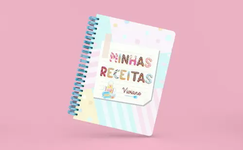 Miolo Caderno de Receitas A5 Candy Color - Arquivo Digital