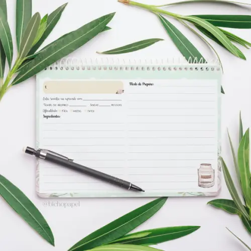 Miolo Caderno de Receitas A5 Anne - (Envio por Link)