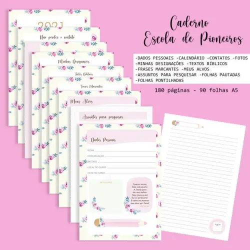 Miolo Caderno Escola de Pioneiros Jw (não É Por Correio)