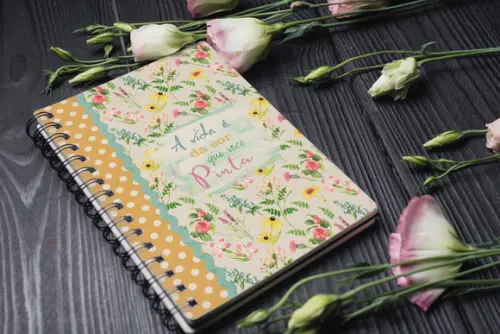 Miolo Caderno floral A5 Vintage(O ENVIO É POR EMAIL)