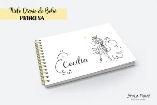 Miolo Digital Diário do Bebê Princesa - A5