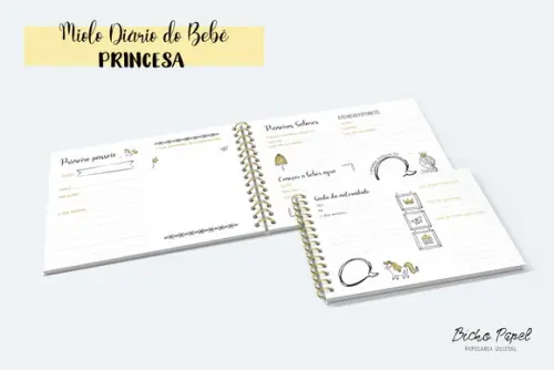 Miolo Digital Diário do Bebê Princesa - A5