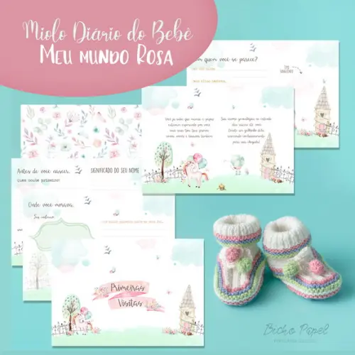 Miolo Digital Diário Meu Mundo Rosa- A5