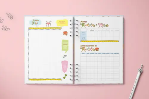 Miolo Digital Planner Fitness (Não é envio por Correio)