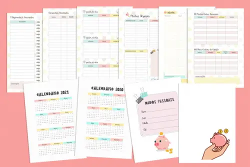 Miolo Planner Financeiro Permanente (calendário Atualizado)