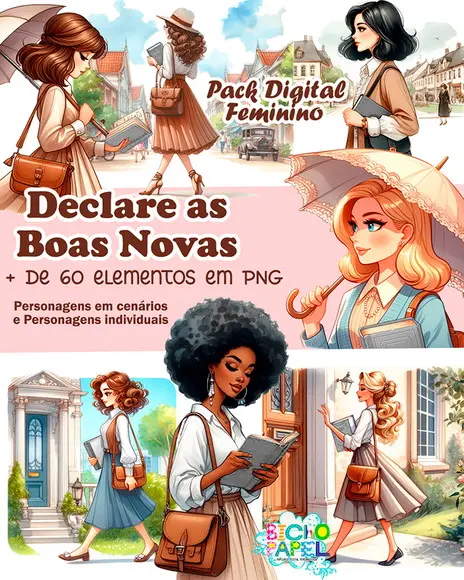 Pack de Imagens Declare as Boas Novas + de 60 Ilustrações
