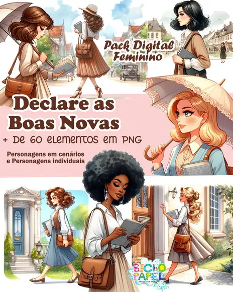 Pack de Imagens Declare as Boas Novas + de 60 Ilustrações