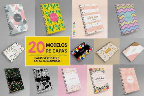 Pacote 40 Arquivos de Capas para Encadernação