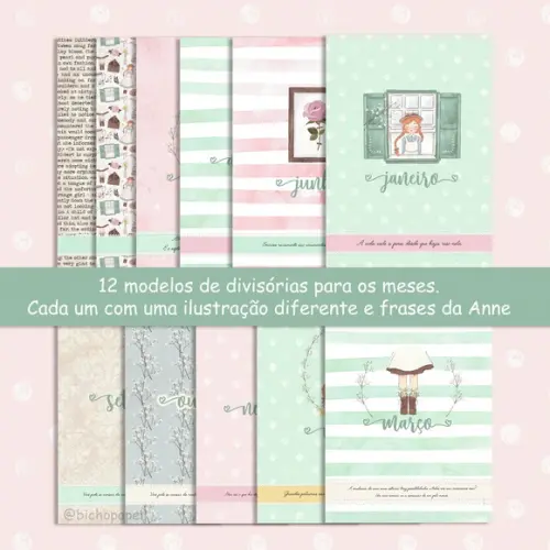 Planner Permanente Anne de Green Gables NÃO É POR CORREIO