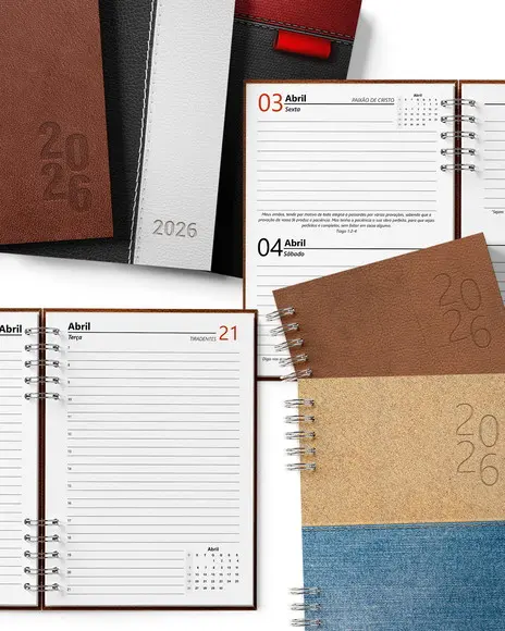 Super Combo 10 Agendas 2026 e Permanente | 5 Modelos de Capa