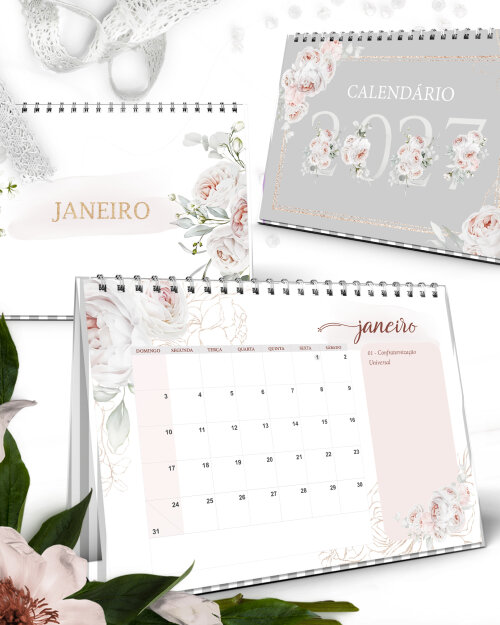 Arquivo Kit Calendários: A5, A6 e Marca Página Believe 2027