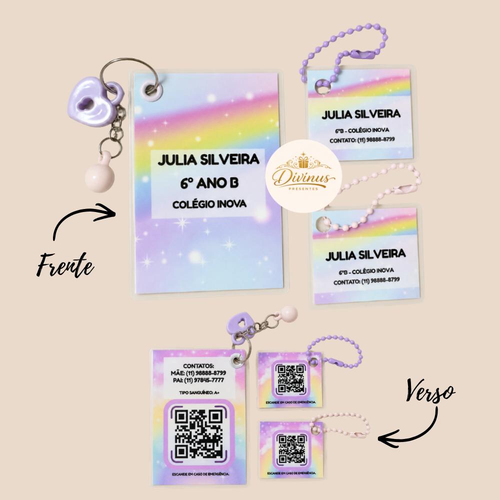 Kit 3 Tags de Identificação Segurança Infantil Personalizadas 