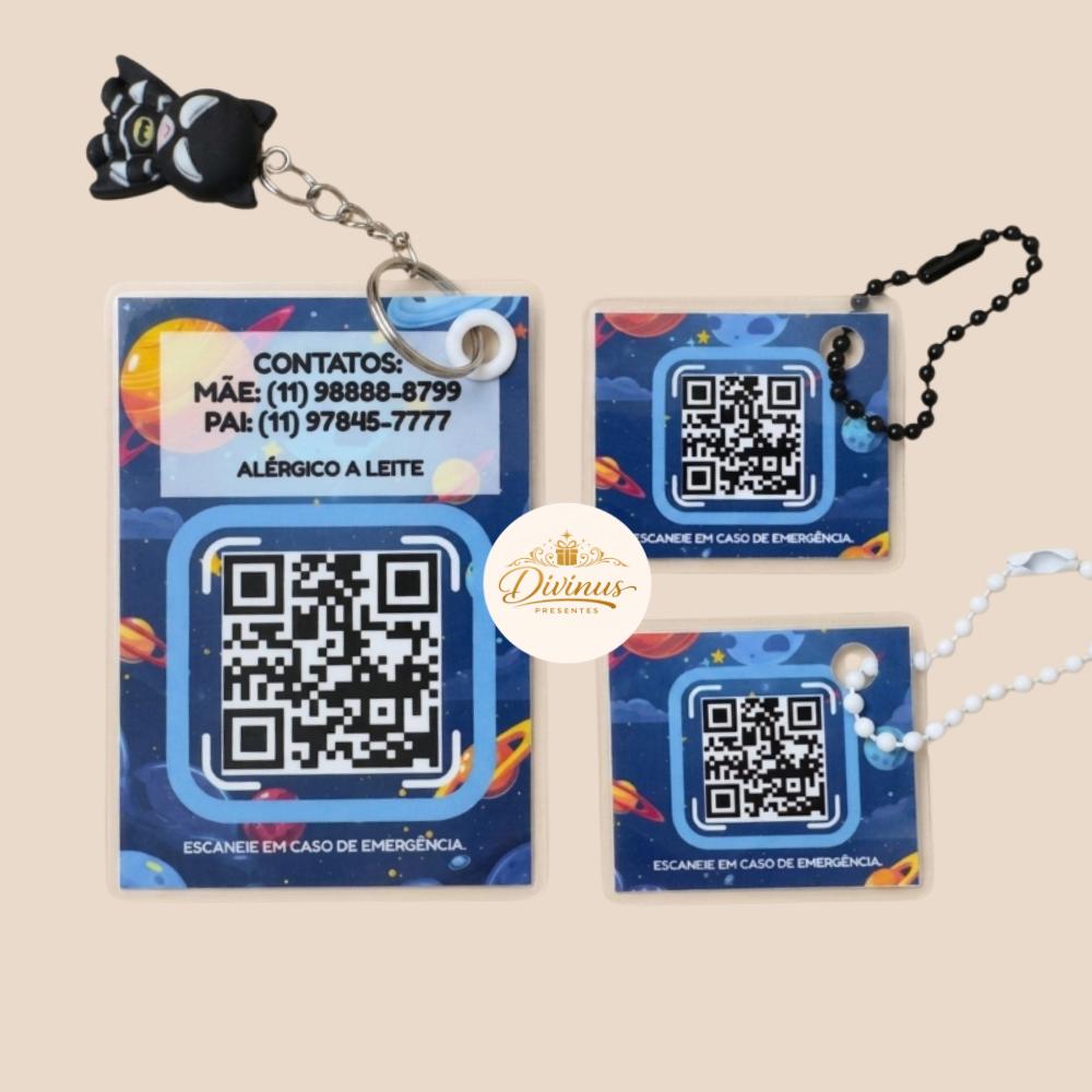 Kit 3 Tags de Identificação Segurança Infantil Personalizadas 