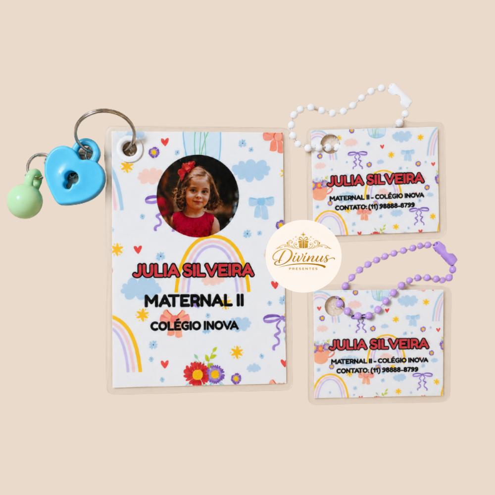 Kit 3 Tags de Identificação Segurança Infantil Personalizadas 