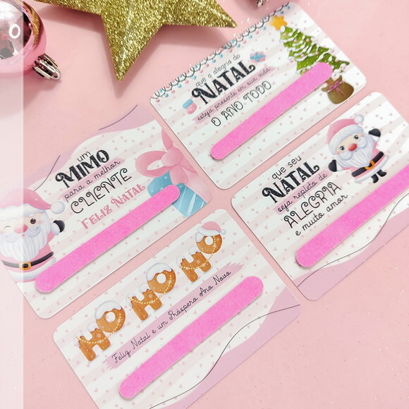 50 Card Lixa Outubro Rosa Lembrancinha