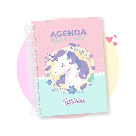 Agenda Escolar Infantil Unicórnio Permanente 2025