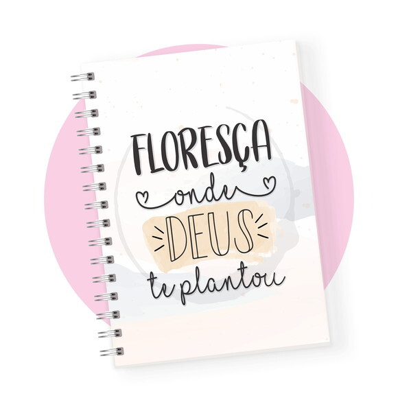 Caderno A5 Personalizado Motivacional Feminino Delicado