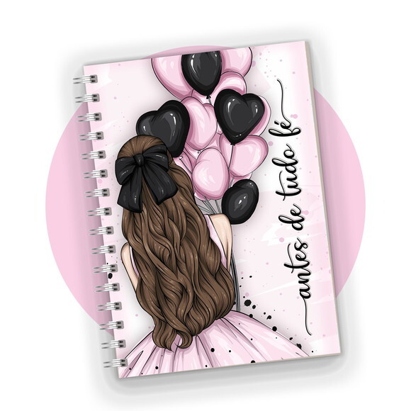 Caderno A5 Personalizado Motivacional Feminino Delicado