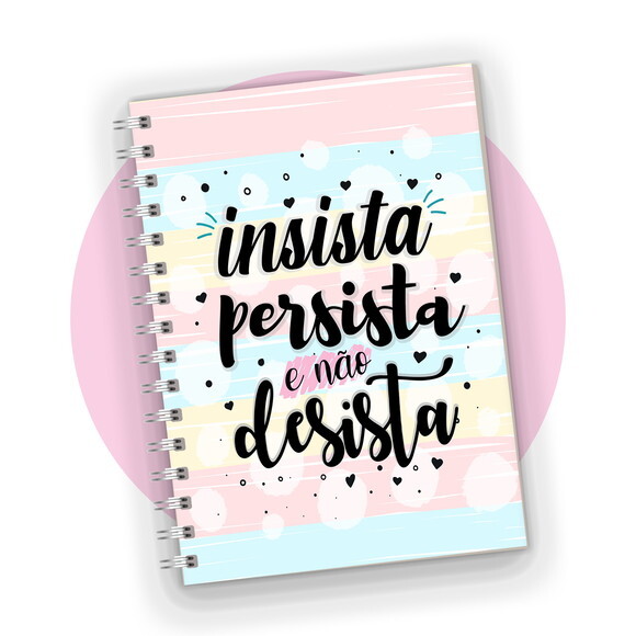 Caderno A5 Personalizado Motivacional Feminino Delicado