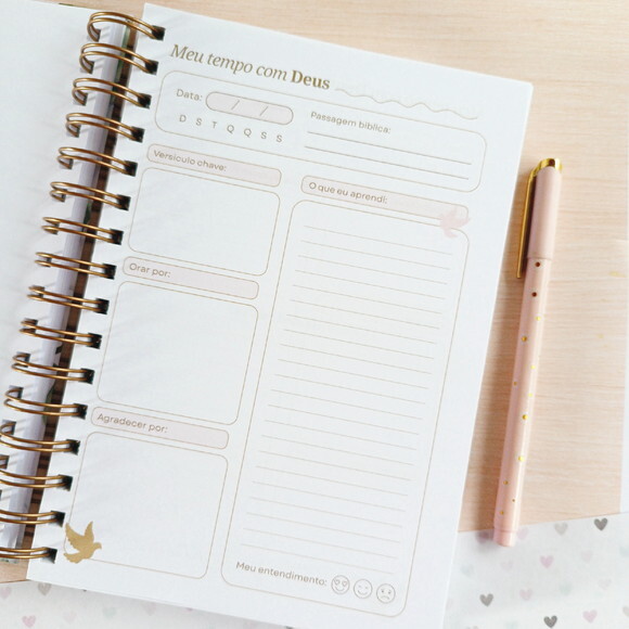 Caderno Devocional Cristão Feminino Meu Tempo com Deus