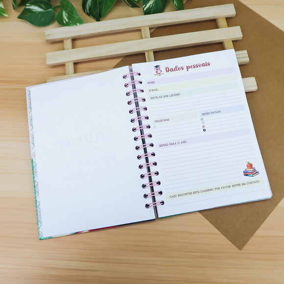 Caderno Professora Planejador de Aula Planner Mensal