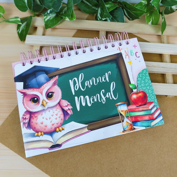 Caderno Professora Planner Semanal Planejador de Aula
