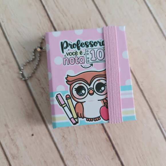 Chaveiro Post It Dia dos Professores Lembrancinha Presente