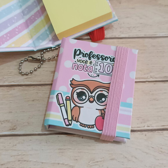 Chaveiro Post It Dia dos Professores Lembrancinha Presente