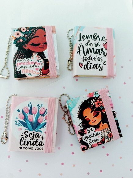 Chaveiro Post It Lembrancinha Dia das Mulheres