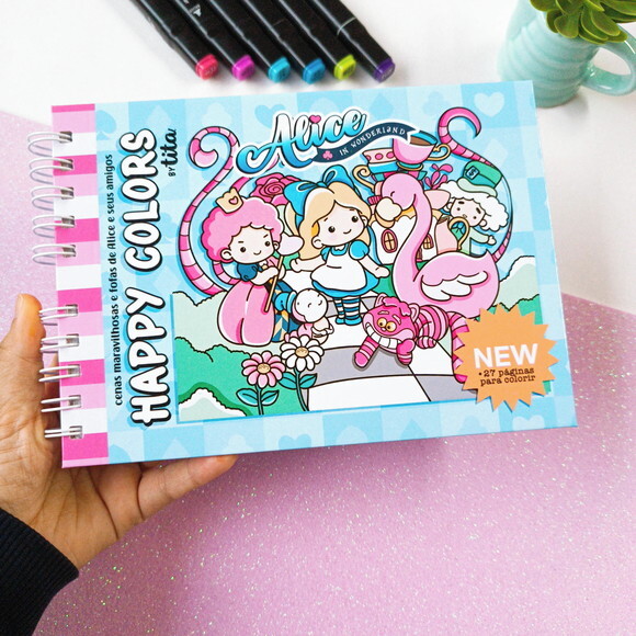 Livro de Colorir Alice no País das Maravilhas Desenhos
