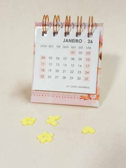 Mini Calendário de Mesa 2026 Presente Dia dos Professores